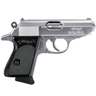 Walther PPK Stainless/Black 380 Auto (ACP) 3.3in Pistol - 6+1 Rounds - Black/Stainless