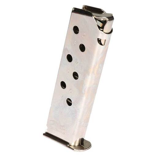 Walther 2246011 Nickel Walther PPK/S 380 Auto (ACP) Handgun Magazine – 7 Rounds – Silver