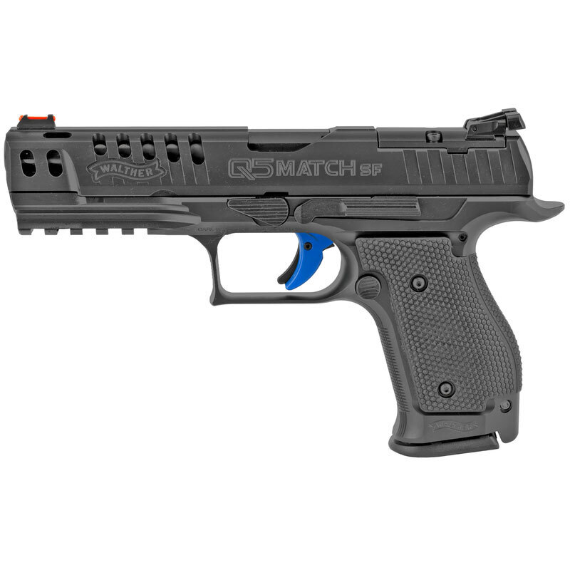 Walther PPQ Q5 Match 9mm Luger 5in Matte Black Steel Pistol - 10+1 Rounds - Black Walther PPQ Q5 Match 9mm Luger 5in Matte Black Steel Pistol - 10+1 Rounds - Black