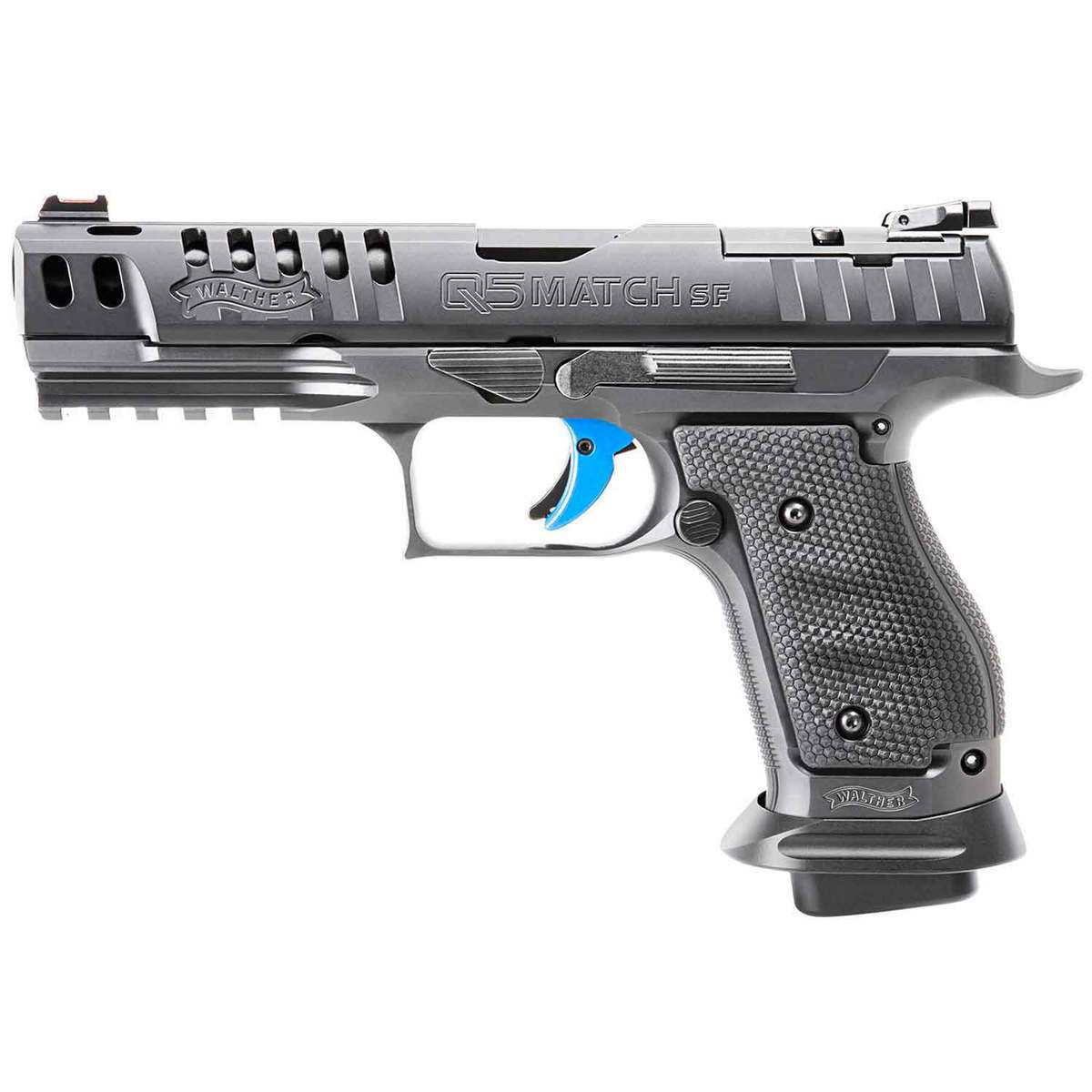Walther Q5 Match Steel Frame Pro 9mm Luger 5in Black Pistol - 17+1 Rounds - Black Walther Q5 Match Steel Frame Pro 9mm Luger 5in Black Pistol - 17+1 Rounds - Black