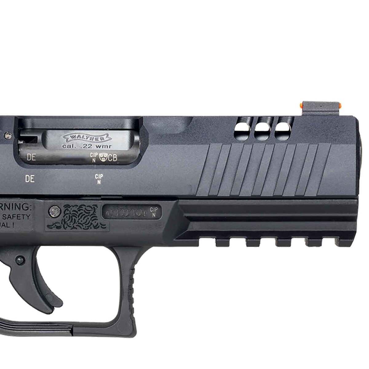 Walther WMP Optic Ready 22 WMR 4.5in Black Pistol - 15+1 Rounds - Black Walther WMP Optic Ready 22 WMR 4.5in Black Pistol - 15+1 Rounds - Black