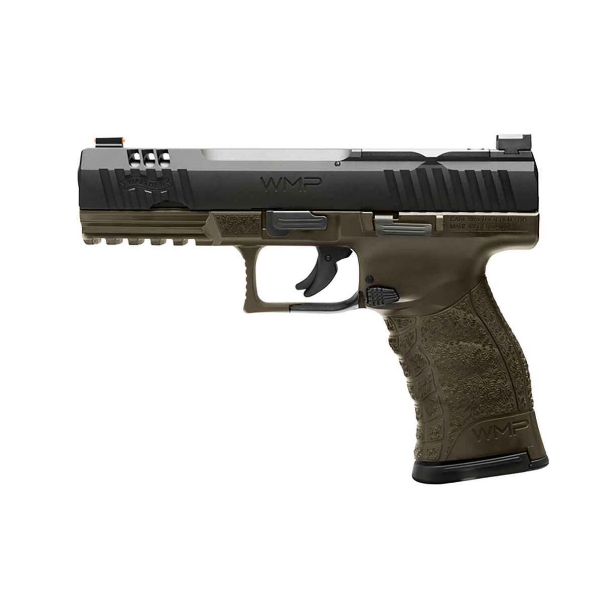 Walther WMP Military 22 WMR (22 Mag) 4.5in Black Polymer Pistol - 15+1 Rounds - OD Green Walther WMP Military 22 WMR (22 Mag) 4.5in Black Polymer Pistol - 15+1 Rounds - OD Green