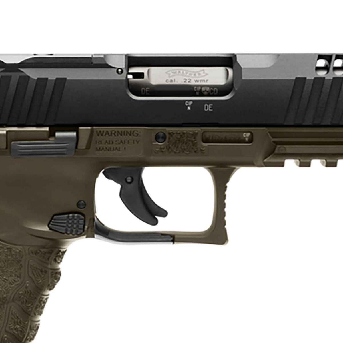 Walther WMP Military 22 WMR (22 Mag) 4.5in Black Polymer Pistol - 15+1 Rounds - OD Green Walther WMP Military 22 WMR (22 Mag) 4.5in Black Polymer Pistol - 15+1 Rounds - OD Green