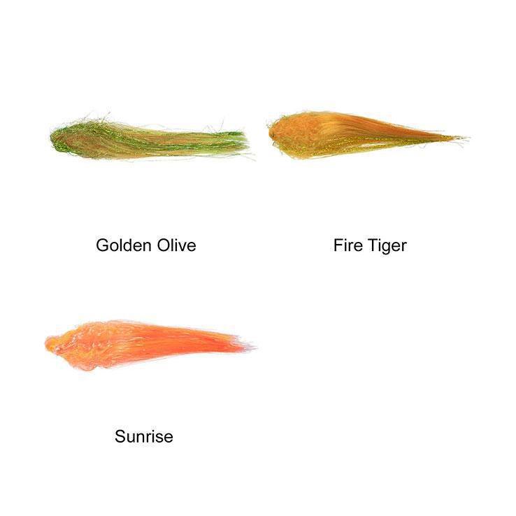Wapsi Big Fly Fiber Curly Blends - Fire Tiger Wapsi Big Fly Fiber Curly Blends - Fire Tiger