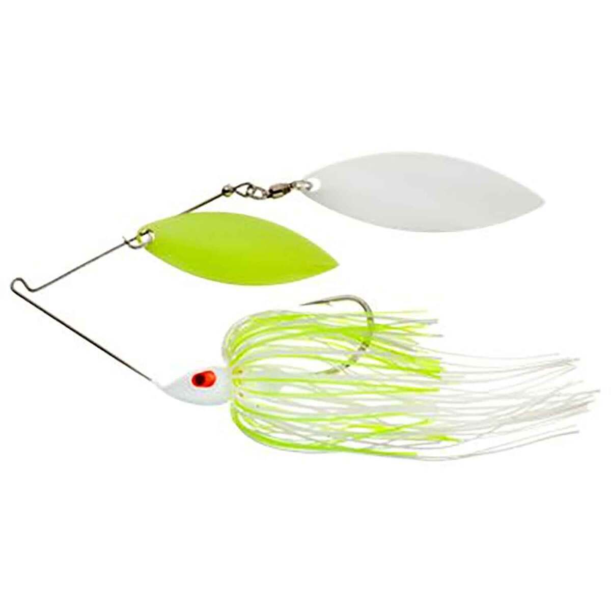 War Eagle Gold Double Willow Spinnerbait 3/8 oz / White Chartreuse