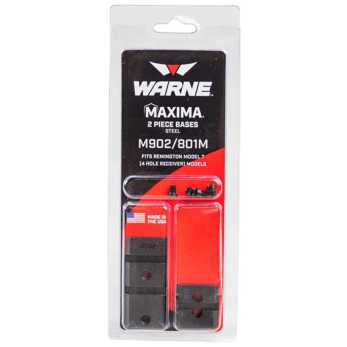 Warne Maxima Remington New Model 7 Black Base - 2 Piece - Black Warne Maxima Remington New Model 7 Black Base - 2 Piece - Black