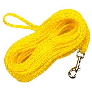 Water & Woods Hollow Poly Braided Check Cord Leash - Yellow