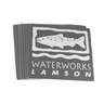 Waterworks Lamson Logo Sticker - Gray - Gray/Gray 3.25in