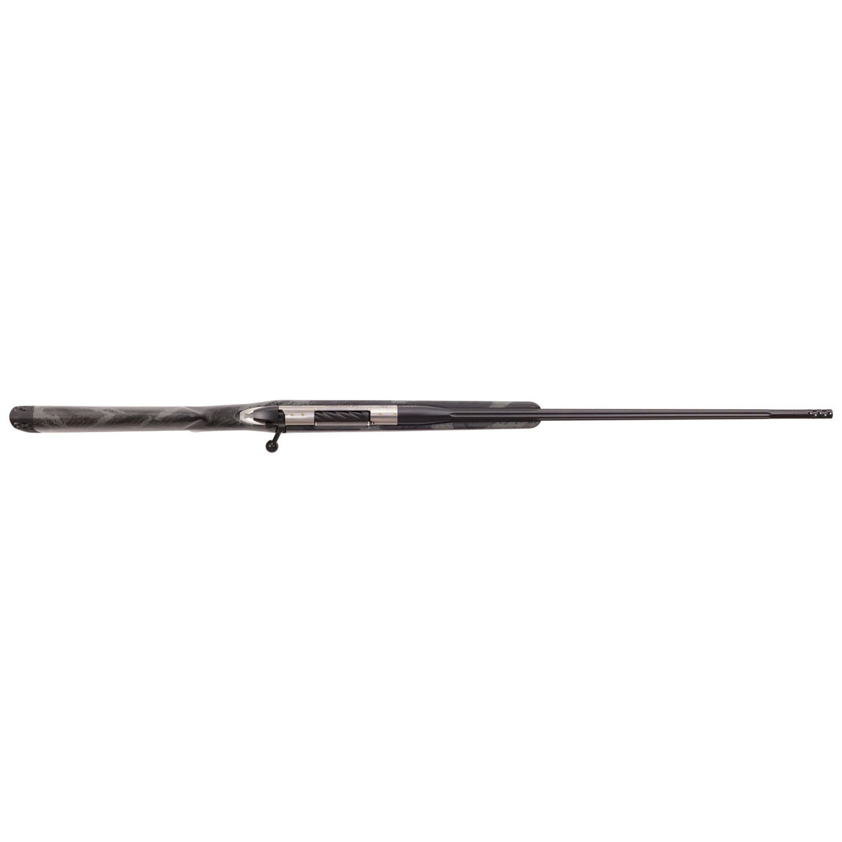 Weatherby Mark V Backcountry Ti Graphite Black Left Hand Bolt Action Rifle - 6.5-300 Weatherby Magnum - 24in - Carbon Fiber With Gray Sponge Patterns Weatherby Mark V Backcountry Ti Graphite Black Left Hand Bolt Action Rifle - 6.5-300 Weatherby Magnum - 24in - Carbon Fiber With Gray Sponge Patterns
