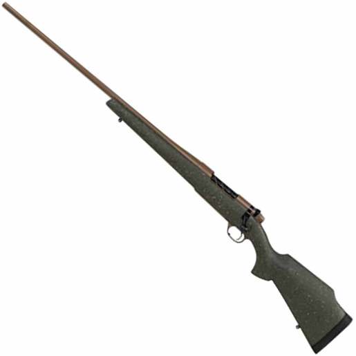Weatherby Mark V Weathermark LT FDE Left Hand Bolt Action Rifle - 300 Weatherby Magnum - 26in - Green With FDE Speckle image