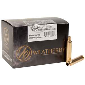 Weatherby 30-378 Weatherby Magnum Rifle Reloading Brass - 50 Count