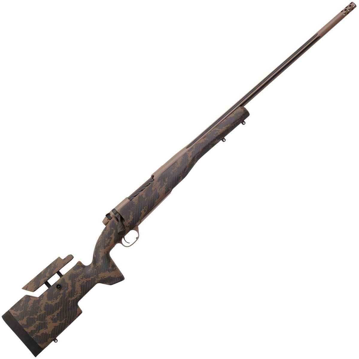 Weatherby Mark V Accumark Elite Coyote Tan Bolt Action Rifle - 257 Weatherby Magnum - Carbon Fiber w / Brown Sponge Patterns Weatherby Mark V Accumark Elite Coyote Tan Bolt Action Rifle - 257 Weatherby Magnum - Carbon Fiber w / Brown Sponge Patterns