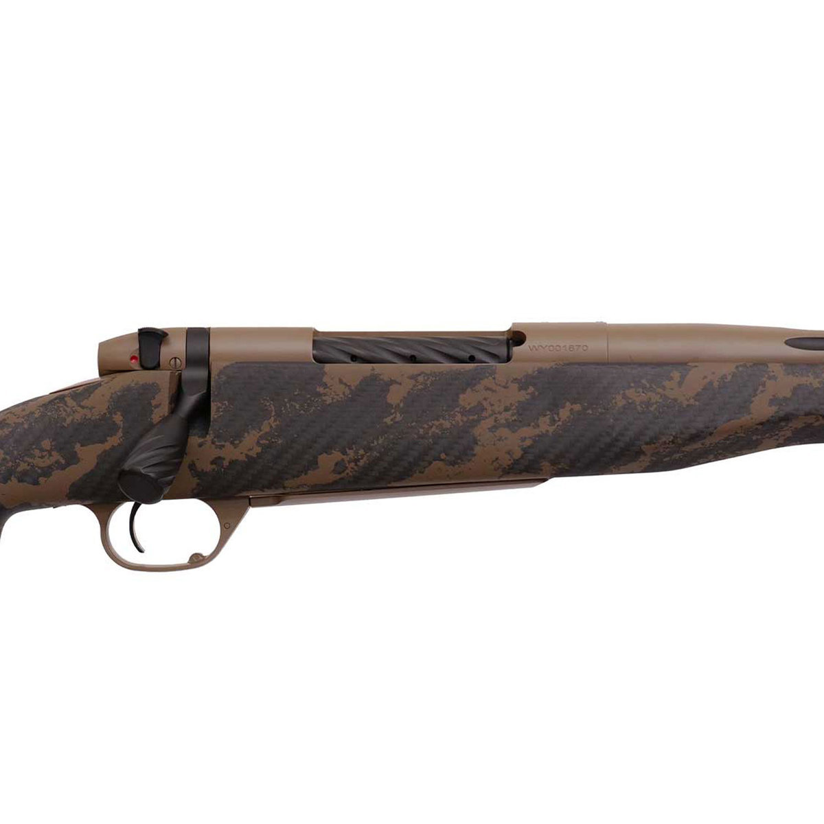 Weatherby Mark V Accumark Elite Coyote Tan Bolt Action Rifle - 257 Weatherby Magnum - Carbon Fiber w / Brown Sponge Patterns Weatherby Mark V Accumark Elite Coyote Tan Bolt Action Rifle - 257 Weatherby Magnum - Carbon Fiber w / Brown Sponge Patterns