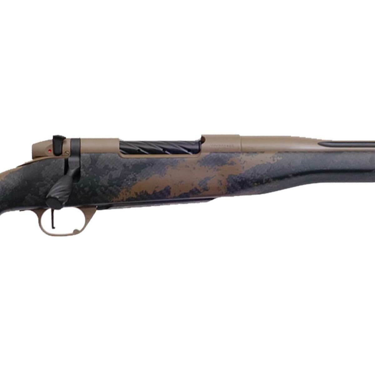 Weatherby Mark V Accumark Elite Coyote Tan Bolt Action Rifle - 300 Weatherby Magnum - Carbon Fiber w / Brown Sponge Patterns Weatherby Mark V Accumark Elite Coyote Tan Bolt Action Rifle - 300 Weatherby Magnum - Carbon Fiber w / Brown Sponge Patterns