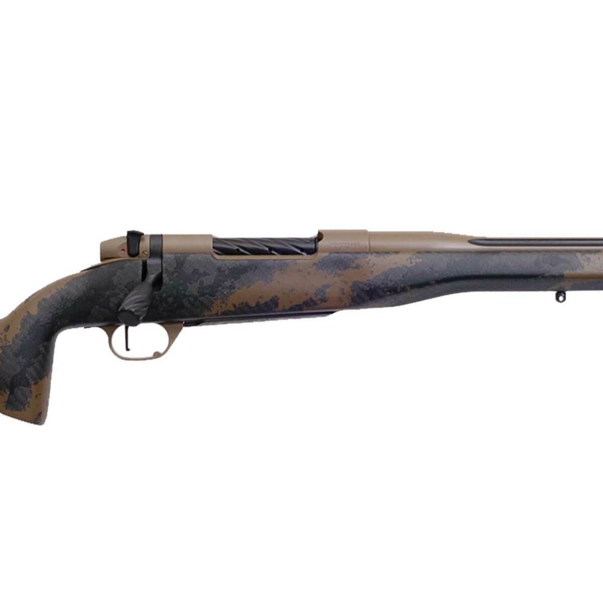 Weatherby Mark V Accumark Elite Coyote Tan Bolt Action Rifle - 300 Weatherby Magnum - Carbon Fiber w / Brown Sponge Patterns Weatherby Mark V Accumark Elite Coyote Tan Bolt Action Rifle - 300 Weatherby Magnum - Carbon Fiber w / Brown Sponge Patterns