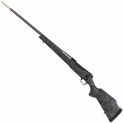 Weatherby Mark V Accumark Graphite Black Cerakote Left Hand Bolt Action Rifle - 300 Weatherby Magnum - 26in - Black with Gray Webbing image