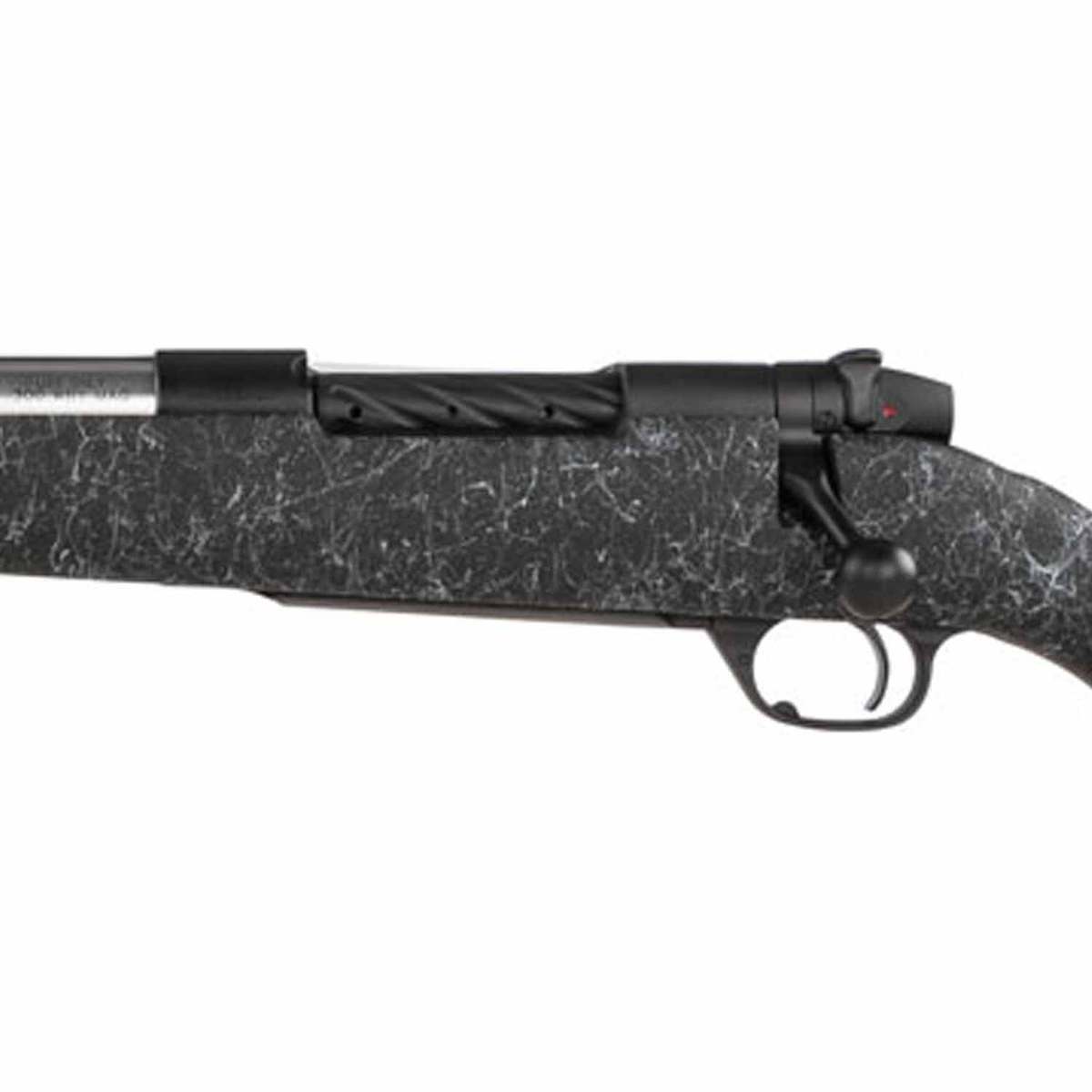 Weatherby Mark V Accumark Graphite Black Cerakote Left Hand Bolt Action Rifle - 300 Weatherby Magnum - 26in - Black w/ Gray Webbing Weatherby Mark V Accumark Graphite Black Cerakote Left Hand Bolt Action Rifle - 300 Weatherby Magnum - 26in - Black w/ Gray Webbing