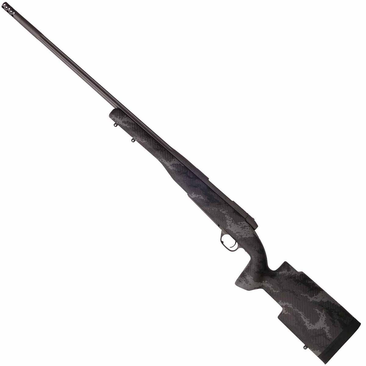 Weatherby Mark V Accumark Pro Tungsten Gray Bolt Action Rifle - 6.5-300 Weatherby Magnum - Gray Sponge Pattern Accents Weatherby Mark V Accumark Pro Tungsten Gray Bolt Action Rifle - 6.5-300 Weatherby Magnum - Gray Sponge Pattern Accents