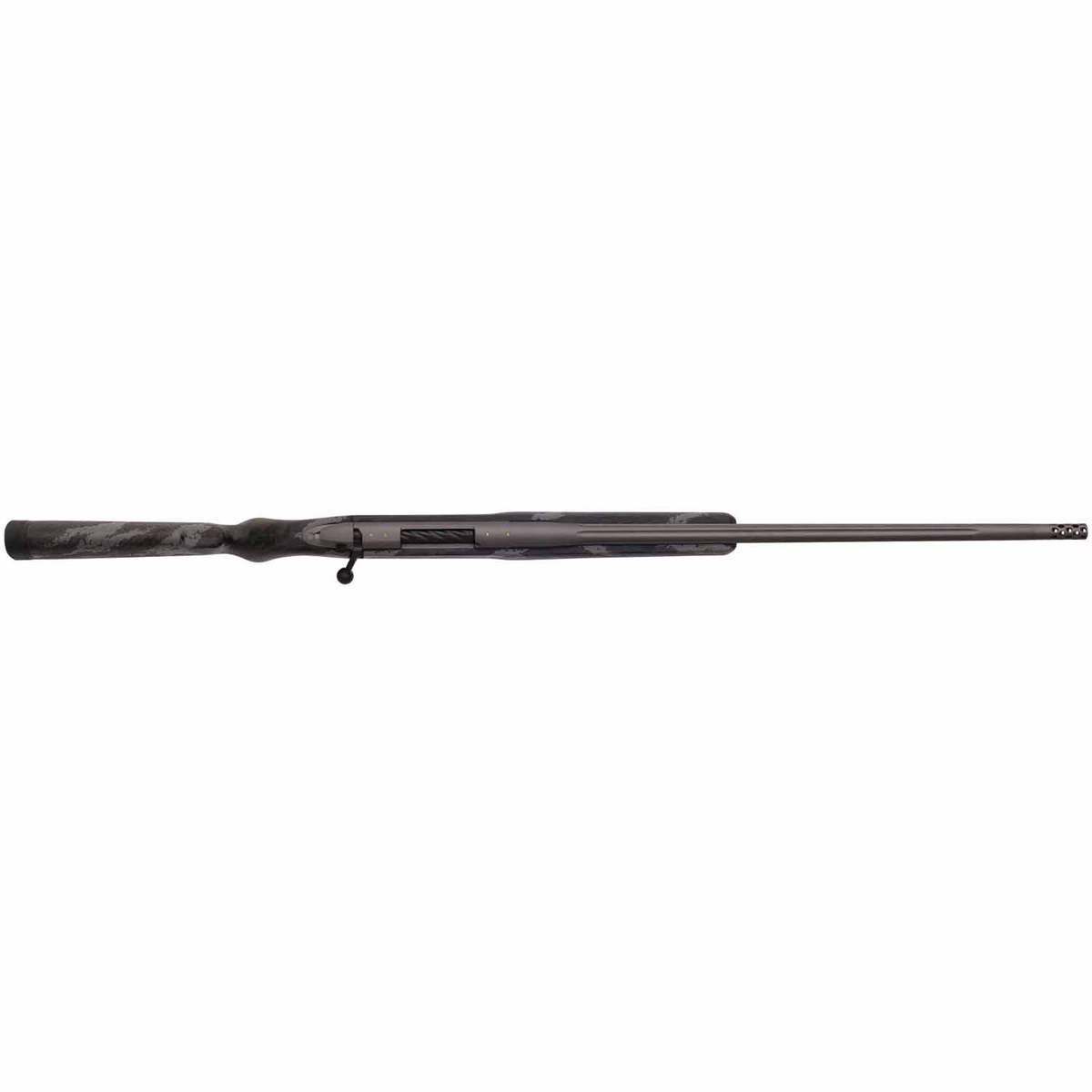 Weatherby Mark V Accumark Pro Tungsten Gray Bolt Action Rifle - 6.5-300 Weatherby Magnum - Gray Sponge Pattern Accents Weatherby Mark V Accumark Pro Tungsten Gray Bolt Action Rifle - 6.5-300 Weatherby Magnum - Gray Sponge Pattern Accents