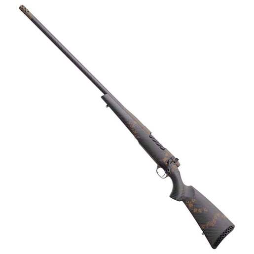 Weatherby Mark V Backcountry 2.0 Carbon Patriot Brown Cerakote Left Hand Bolt Action Rifle - 6.5 Weatherby RPM - 24in - Carbon fiber with dark green a image