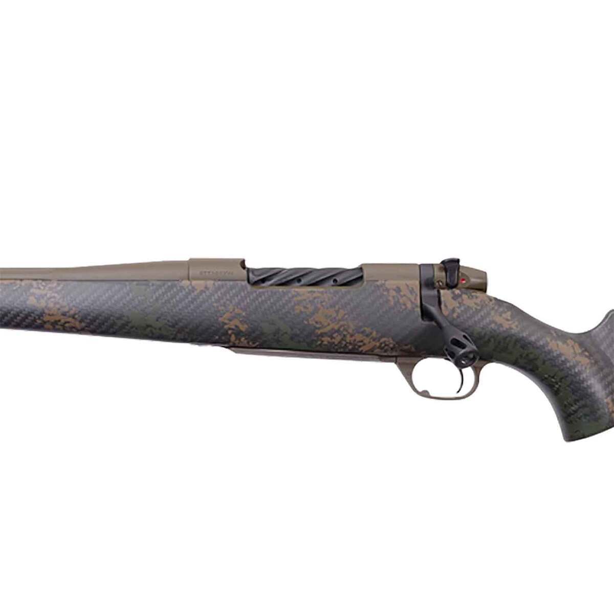 Weatherby Mark V Backcountry 2.0 Patriot Brown Cerakote Left Hand Bolt Action Rifle - 257 Weatherby Magnum - 26in - Dark Green/Brown Sponge Weatherby Mark V Backcountry 2.0 Patriot Brown Cerakote Left Hand Bolt Action Rifle - 257 Weatherby Magnum - 26in - Dark Green/Brown Sponge