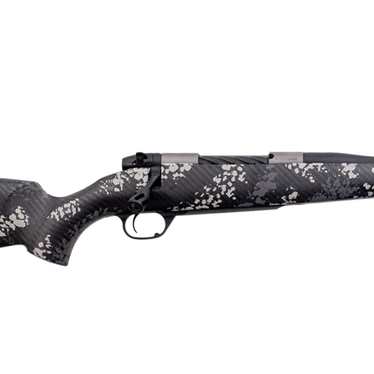 Weatherby Mark V Backcountry 2.0 Ti Bolt Action Rifle – 280 Ackley Improved – 24in - Grey/White Sponge Camo Weatherby Mark V Backcountry 2.0 Ti Bolt Action Rifle – 280 Ackley Improved – 24in - Grey/White Sponge Camo