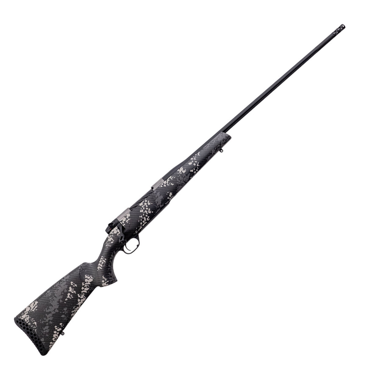 Weatherby Mark V Backcountry 2.0 Ti Bolt Action Rifle – 6.5 Creedmoor – 22in - Grey/White Sponge Camo Weatherby Mark V Backcountry 2.0 Ti Bolt Action Rifle – 6.5 Creedmoor – 22in - Grey/White Sponge Camo
