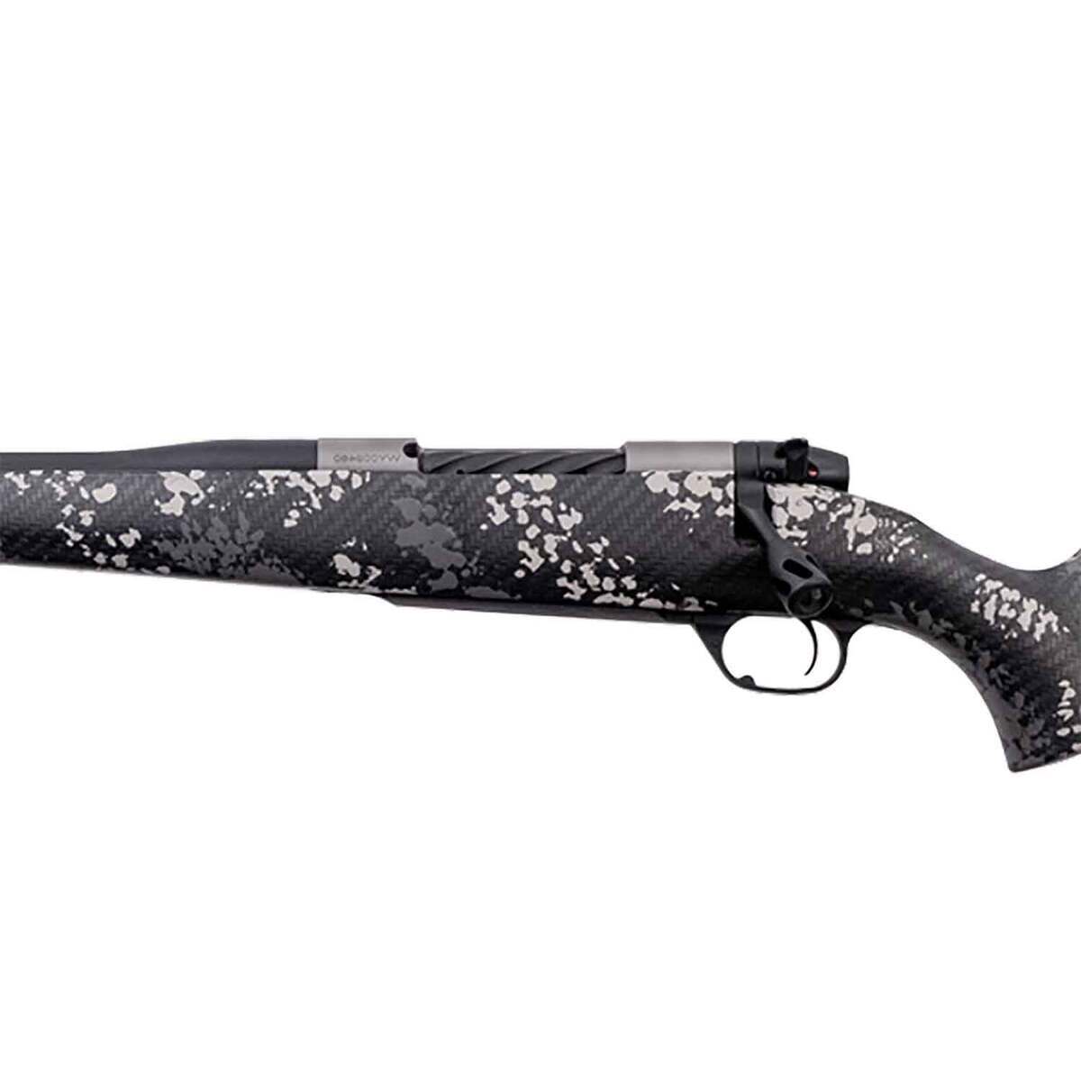 Weatherby Mark V Backcountry 2.0 Ti 6.5-300 Weatherby Magnum Graphite Black Left Hand Bolt Action Rifle - 26in - Grey/White Sponge Camo Weatherby Mark V Backcountry 2.0 Ti 6.5-300 Weatherby Magnum Graphite Black Left Hand Bolt Action Rifle - 26in - Grey/White Sponge Camo