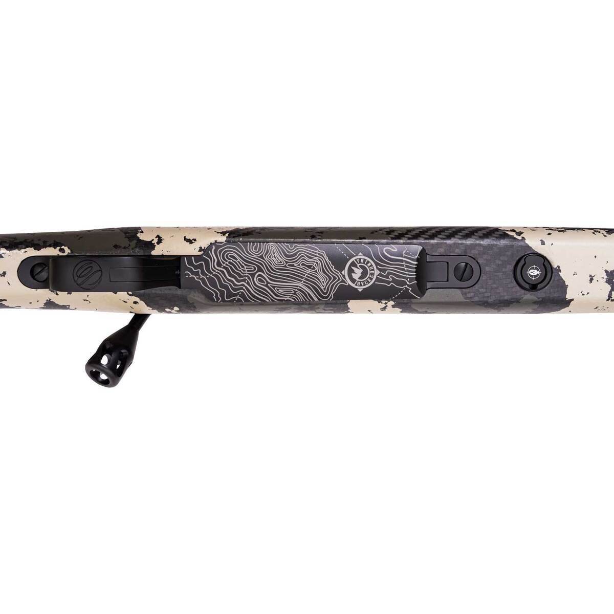 Weatherby Mark V Backcountry Guide 243 Winchester BSF Carbon/Graphite Black Cerakote/Backpack Camo Left Hand Bolt Action Rifle - 24in - Camo Weatherby Mark V Backcountry Guide 243 Winchester BSF Carbon/Graphite Black Cerakote/Backpack Camo Left Hand Bolt Action Rifle - 24in - Camo