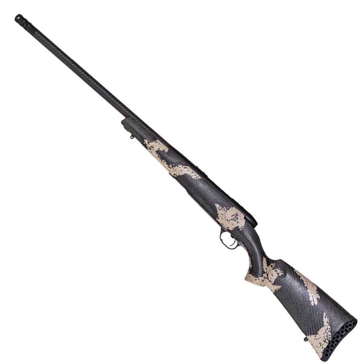 Weatherby Mark V Backcountry Guide 7mm PRC BSF Carbon/Graphite Black Cerakote/Backpack Camo Bolt Action Rifle - 22in - Camo Weatherby Mark V Backcountry Guide 7mm PRC BSF Carbon/Graphite Black Cerakote/Backpack Camo Bolt Action Rifle - 22in - Camo