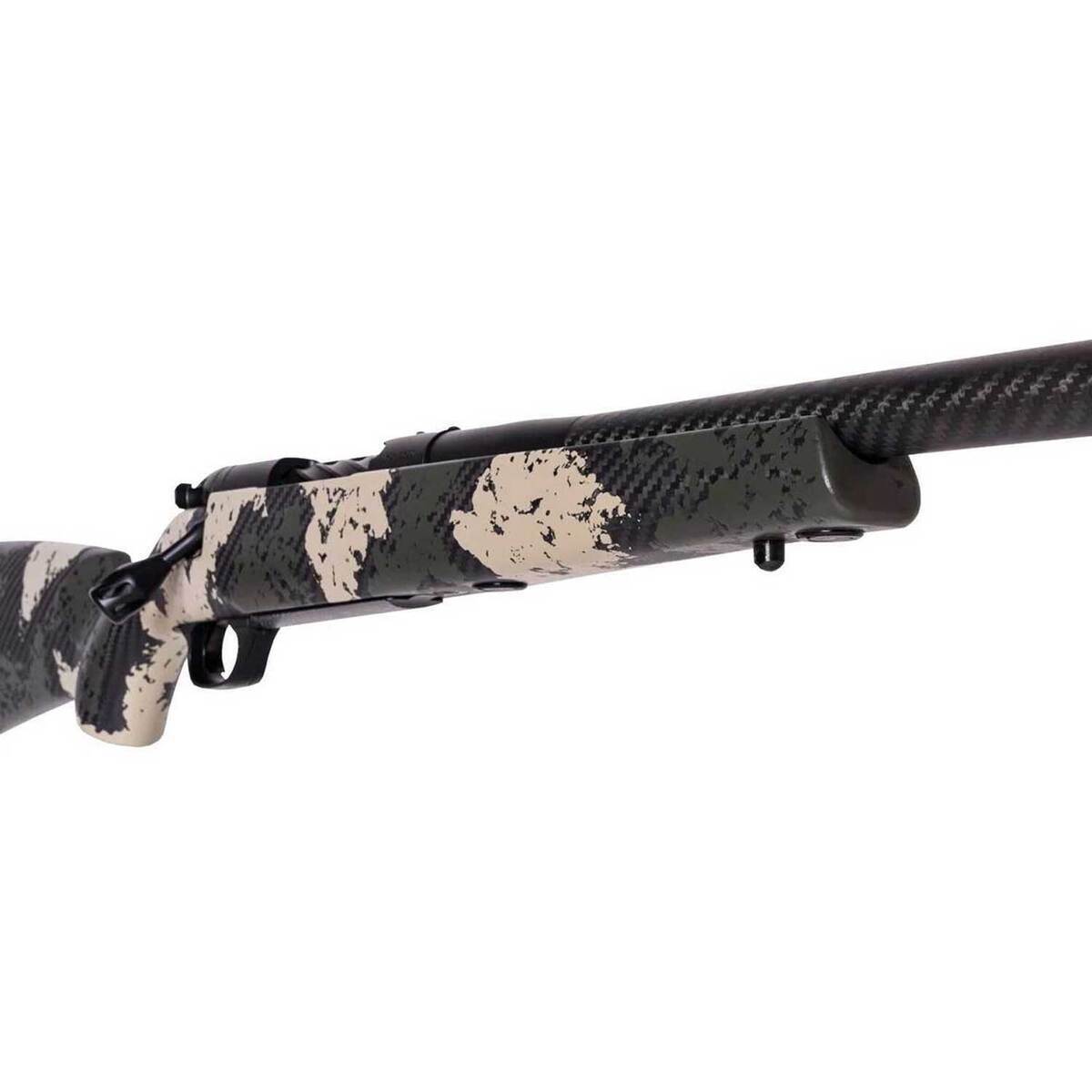 Weatherby Mark V Backcountry Guide 7mm PRC BSF Carbon/Graphite Black Cerakote/Backpack Camo Bolt Action Rifle - 22in - Camo Weatherby Mark V Backcountry Guide 7mm PRC BSF Carbon/Graphite Black Cerakote/Backpack Camo Bolt Action Rifle - 22in - Camo