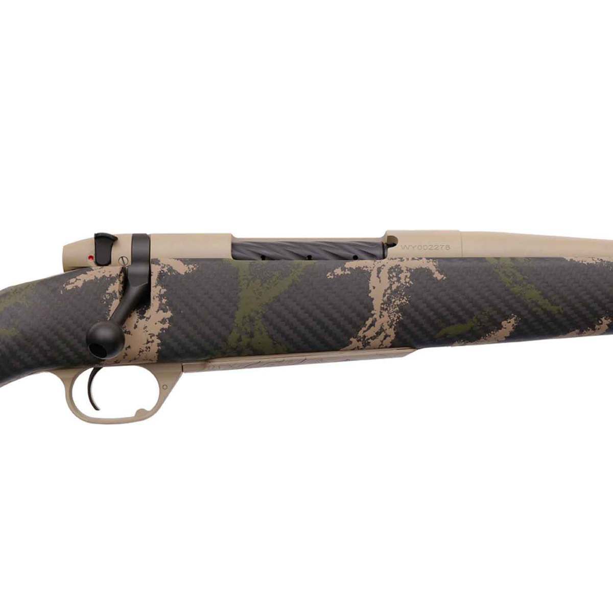 Weatherby Mark V Backcountry McMillan Tan Bolt Action Rifle - 6.5-300 Weatherby Magnum - Carbon Fiber With Green & Tan Sponge Patterns Weatherby Mark V Backcountry McMillan Tan Bolt Action Rifle - 6.5-300 Weatherby Magnum - Carbon Fiber With Green & Tan Sponge Patterns