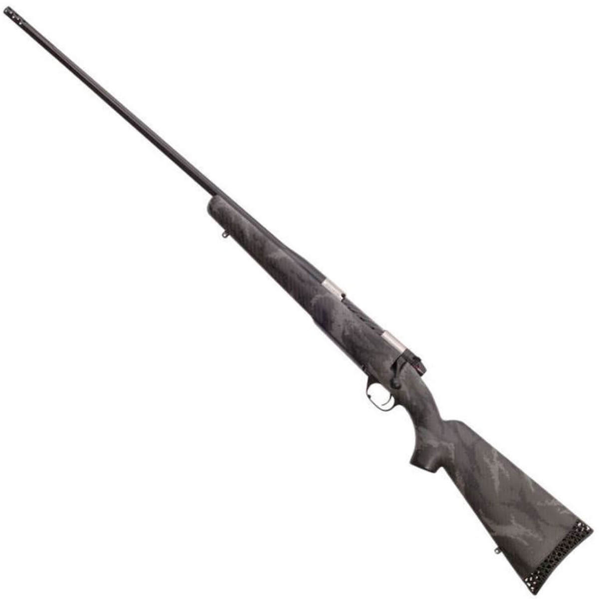 Weatherby Mark V Backcountry Ti Graphite Black Left Hand Bolt Action Rifle - 6.5-300 Weatherby Magnum - 24in - Carbon Fiber With Gray Sponge Patterns Weatherby Mark V Backcountry Ti Graphite Black Left Hand Bolt Action Rifle - 6.5-300 Weatherby Magnum - 24in - Carbon Fiber With Gray Sponge Patterns