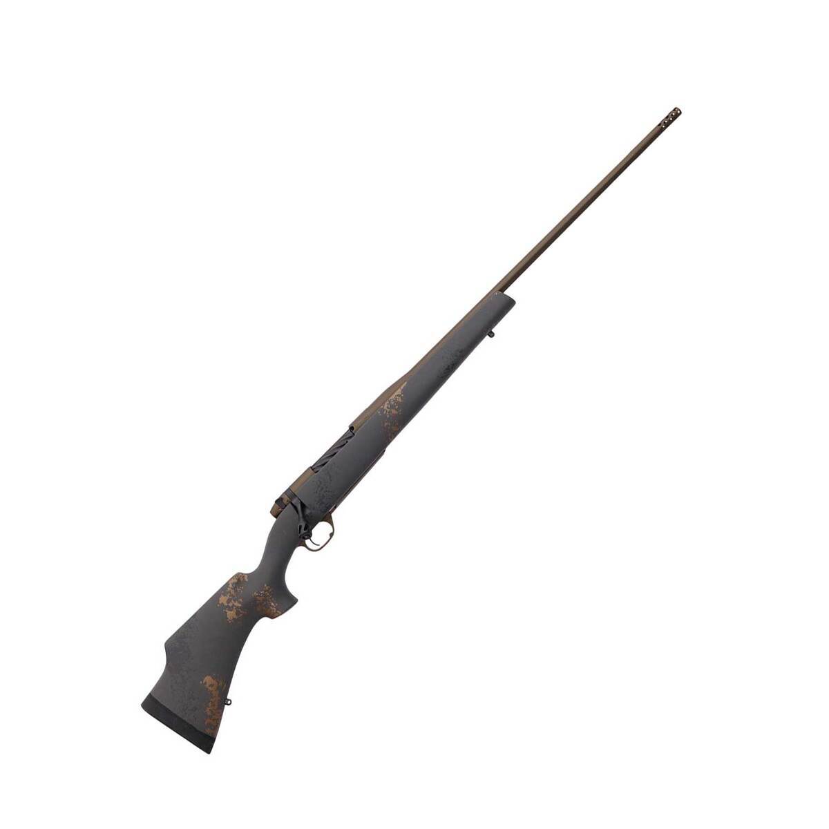 Weatherby Mark V Camilla Ultra Lightweight Midnight Bronze Cerakote Black Smoke Gold Sponged Bolt Action Rifle - 240 Weatherby Magnum - 24in - Black Weatherby Mark V Camilla Ultra Lightweight Midnight Bronze Cerakote Black Smoke Gold Sponged Bolt Action Rifle - 240 Weatherby Magnum - 24in - Black