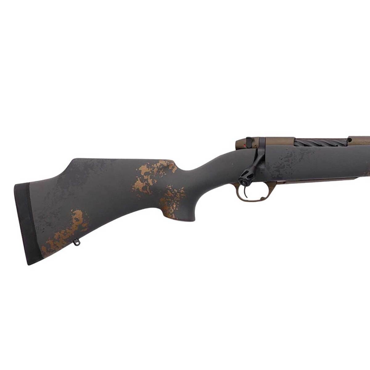 Weatherby Mark V Camilla Ultra Lightweight Midnight Bronze Cerakote Black Smoke Gold Sponged Bolt Action Rifle - 240 Weatherby Magnum - 24in - Black Weatherby Mark V Camilla Ultra Lightweight Midnight Bronze Cerakote Black Smoke Gold Sponged Bolt Action Rifle - 240 Weatherby Magnum - 24in - Black