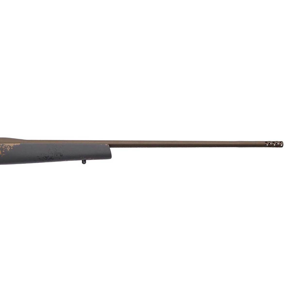 Weatherby Mark V Camilla Ultra Lightweight Midnight Bronze Cerakote Black Smoke Gold Sponged Bolt Action Rifle - 243 Winchester - 22in - Black Weatherby Mark V Camilla Ultra Lightweight Midnight Bronze Cerakote Black Smoke Gold Sponged Bolt Action Rifle - 243 Winchester - 22in - Black