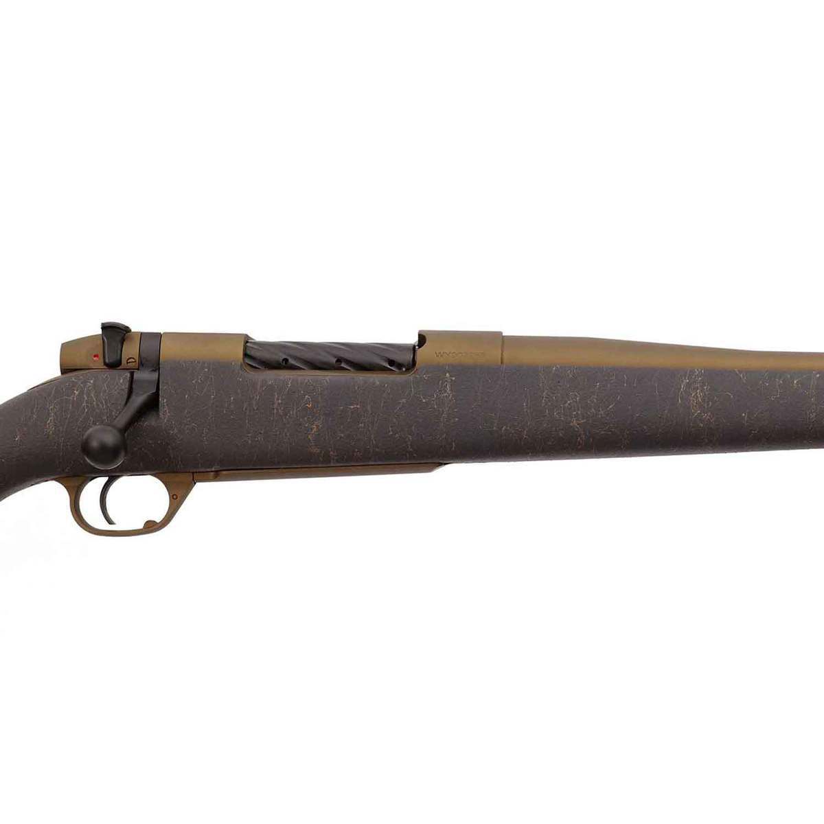 Weatherby Mark V Weathermark Bronze Burnt Bronze Cerakote Bolt Action Rifle - 257 Weatherby Magnum - Black With Burnt Bronze Webbing Weatherby Mark V Weathermark Bronze Burnt Bronze Cerakote Bolt Action Rifle - 257 Weatherby Magnum - Black With Burnt Bronze Webbing