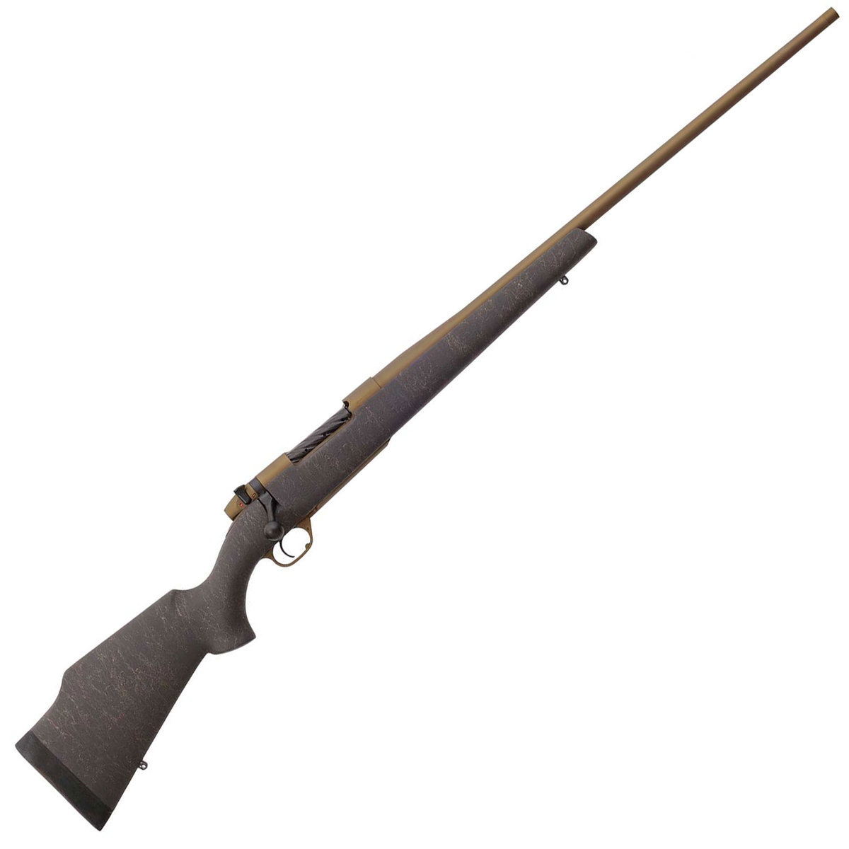 Weatherby Mark V Weathermark Bronze Burnt Bronze Cerakote Bolt Action Rifle - 300 Weatherby Magnum - Black With Burnt Bronze Webbing Weatherby Mark V Weathermark Bronze Burnt Bronze Cerakote Bolt Action Rifle - 300 Weatherby Magnum - Black With Burnt Bronze Webbing