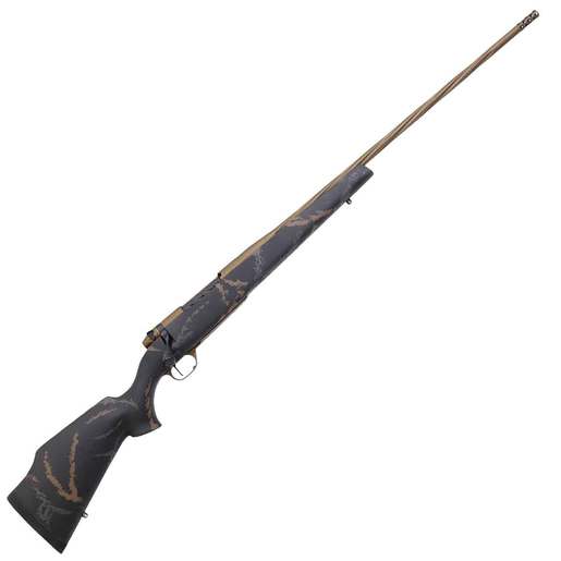 Weatherby Mark V Weathermark Limited Cerakote Black Bolt Action Rifle - 257 Weatherby Magnum - 26in - Black/Gray/Brown image