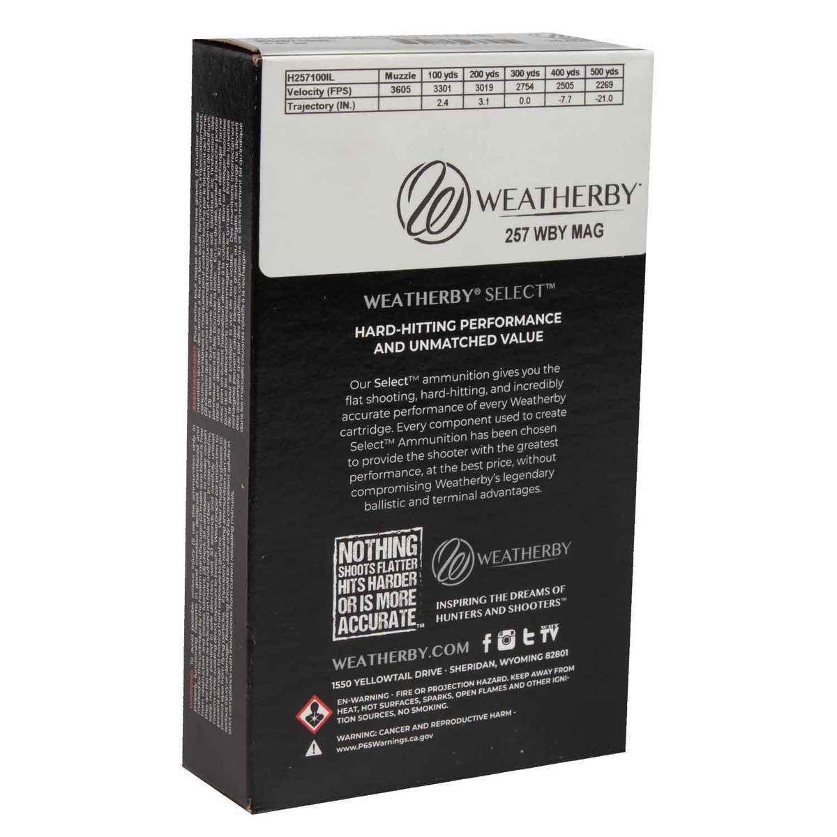 Weatherby Select 257 Weatherby Magnum 100gr Hornady Interlock Rifle Ammo - 20 Rounds Weatherby Select 257 Weatherby Magnum 100gr Hornady Interlock Rifle Ammo - 20 Rounds
