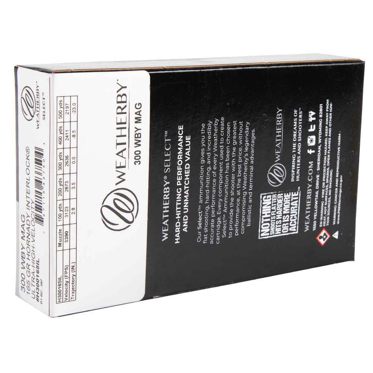 Weatherby Select 300 Weatherby Magnum 165gr Hornady Interlock Rifle Ammo - 20 Rounds Weatherby Select 300 Weatherby Magnum 165gr Hornady Interlock Rifle Ammo - 20 Rounds