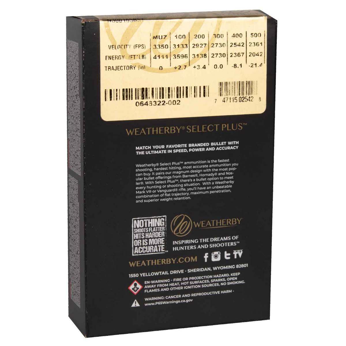 Weatherby Select Plus 300 Weatherby Magnum 165gr NBT Rifle Ammo - 20 Rounds Weatherby Select Plus 300 Weatherby Magnum 165gr NBT Rifle Ammo - 20 Rounds