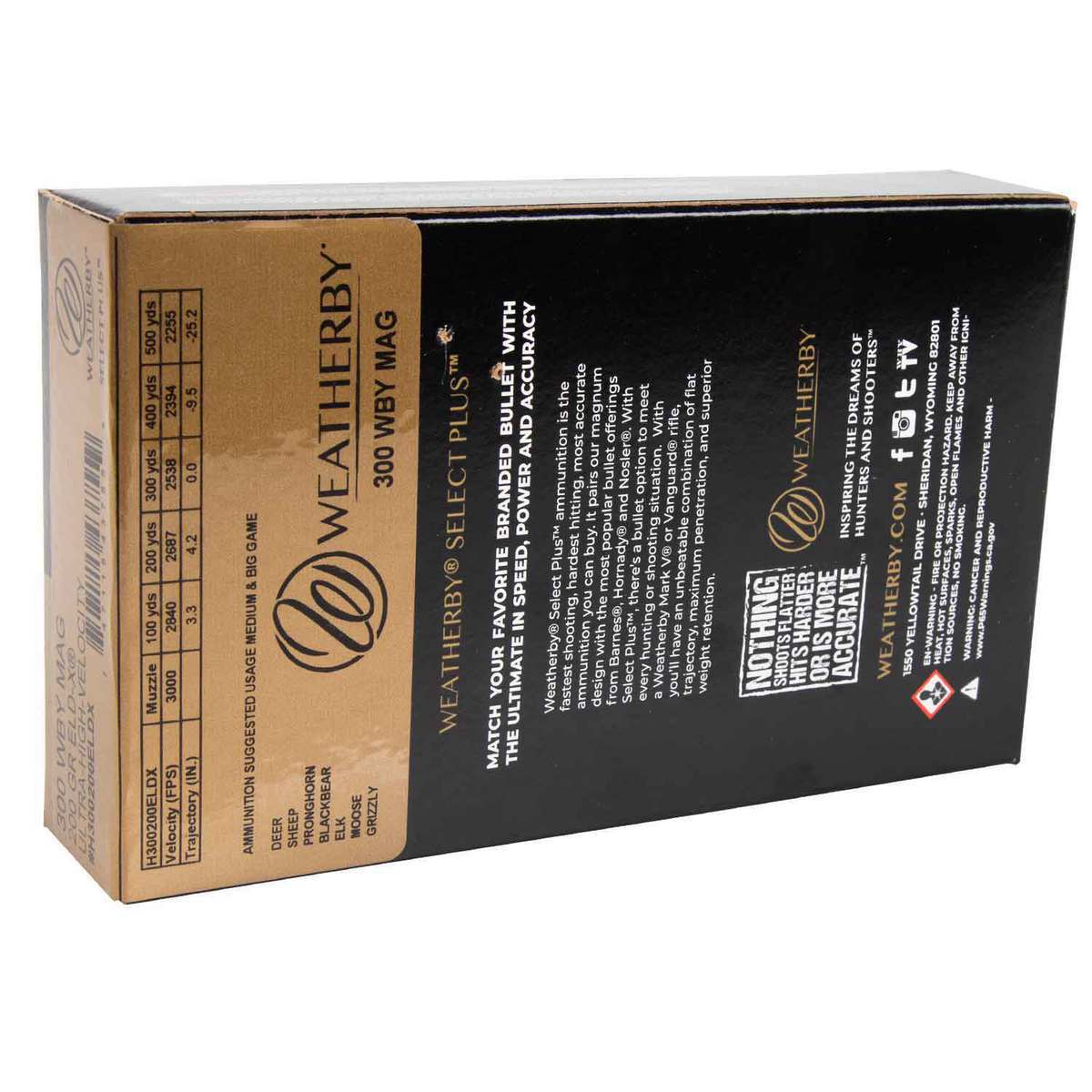 Weatherby Select Plus 300 Weatherby Magnum 200gr Hornady ELD-X Rifle Ammo - 20 Rounds Weatherby Select Plus 300 Weatherby Magnum 200gr Hornady ELD-X Rifle Ammo - 20 Rounds