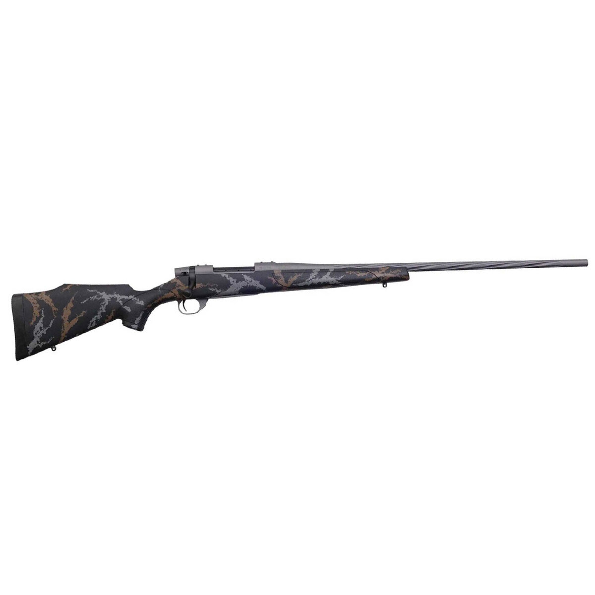 Weatherby Vanguard MeatEater Edition Tungsten Cerakote Bolt Action Rifle – 350 Legend - Black Base, Tan and Gray Sponge Camo Weatherby Vanguard MeatEater Edition Tungsten Cerakote Bolt Action Rifle – 350 Legend - Black Base, Tan and Gray Sponge Camo