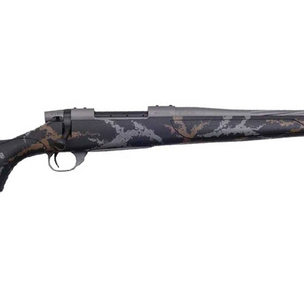 Weatherby Vanguard MeatEater Edition Tungsten Cerakote Bolt Action Rifle – 350 Legend - Black Base, Tan and Gray Sponge Camo Weatherby Vanguard MeatEater Edition Tungsten Cerakote Bolt Action Rifle – 350 Legend - Black Base, Tan and Gray Sponge Camo