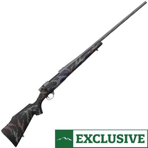 Weatherby Vanguard MeatEater Edition Tungsten Cerakote Bolt Action Rifle - 6.5 Creedmoor - Black Base, Tan and Gray Sponge Camo image
