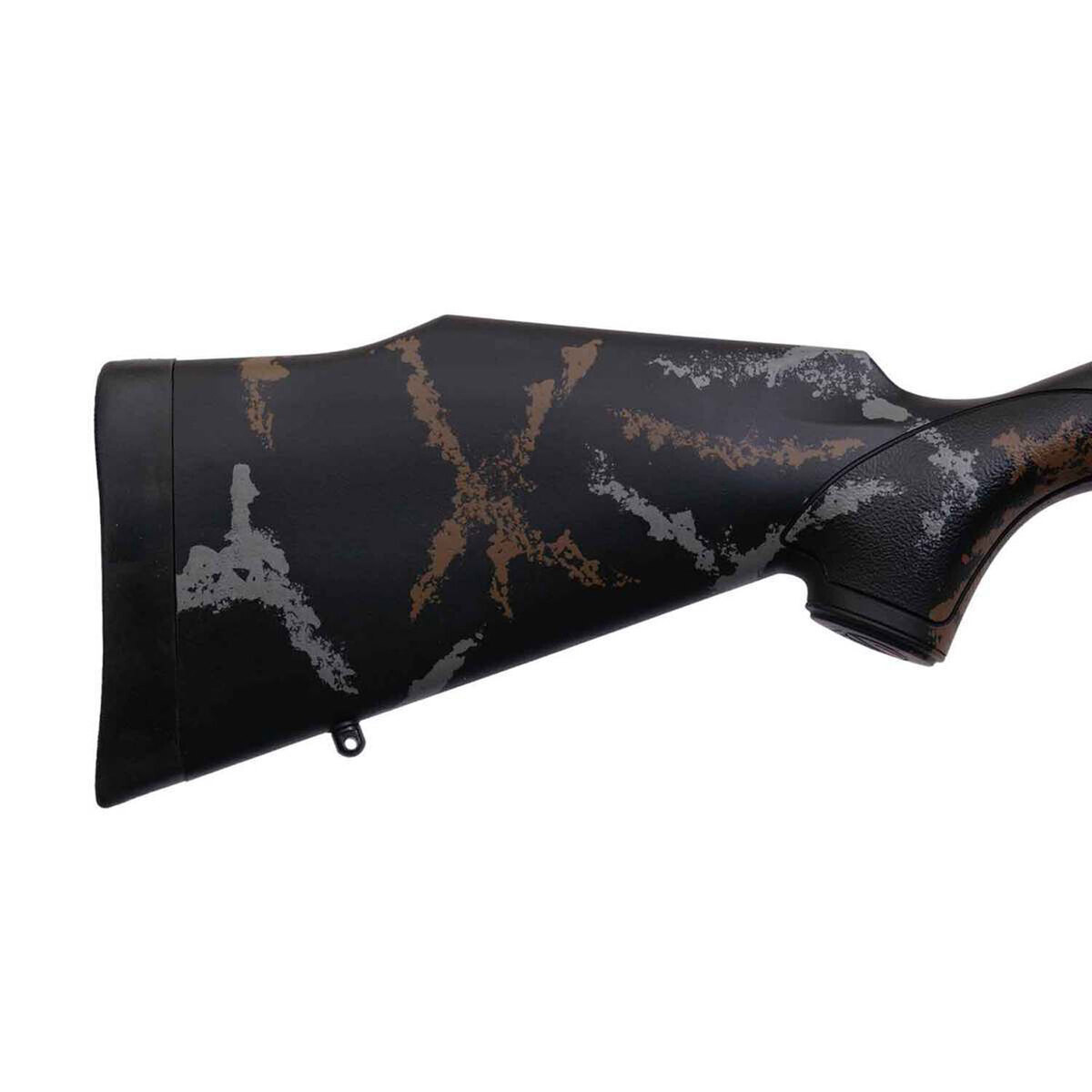 Weatherby Vanguard MeatEater Edition Tungsten Cerakote Bolt Action Rifle – 6.5 PRC - Black Base, Tan And Gray Sponge Camo Weatherby Vanguard MeatEater Edition Tungsten Cerakote Bolt Action Rifle – 6.5 PRC - Black Base, Tan And Gray Sponge Camo