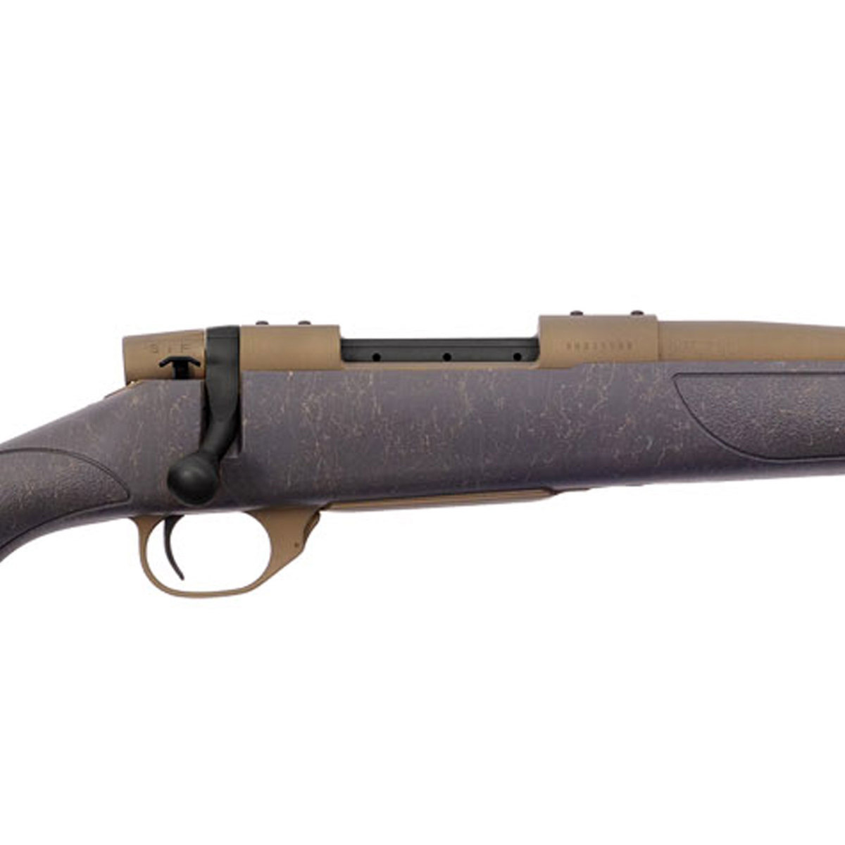 Weatherby Vanguard Weatherguard 6.5 Creedmoor Black/Bronze Bolt Action Rifle - 24in - Black With Bronze Webbing Weatherby Vanguard Weatherguard 6.5 Creedmoor Black/Bronze Bolt Action Rifle - 24in - Black With Bronze Webbing