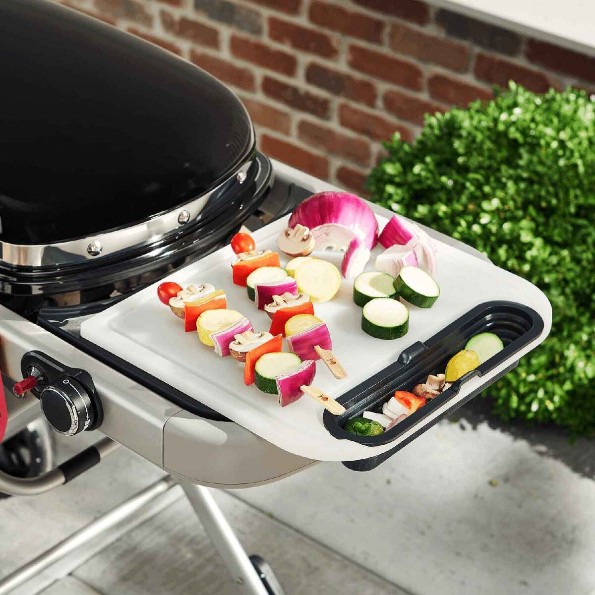 Weber Cutting Board with Catch Bin - White Weber Cutting Board with Catch Bin - White