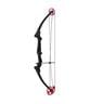 Western Genesis Beginner 10-20lbs Left Hand Black and Red Youth Compound Bow - Black/Red